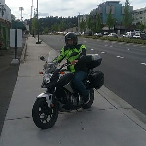 test riding my friends NC700x just prior to it's purchase