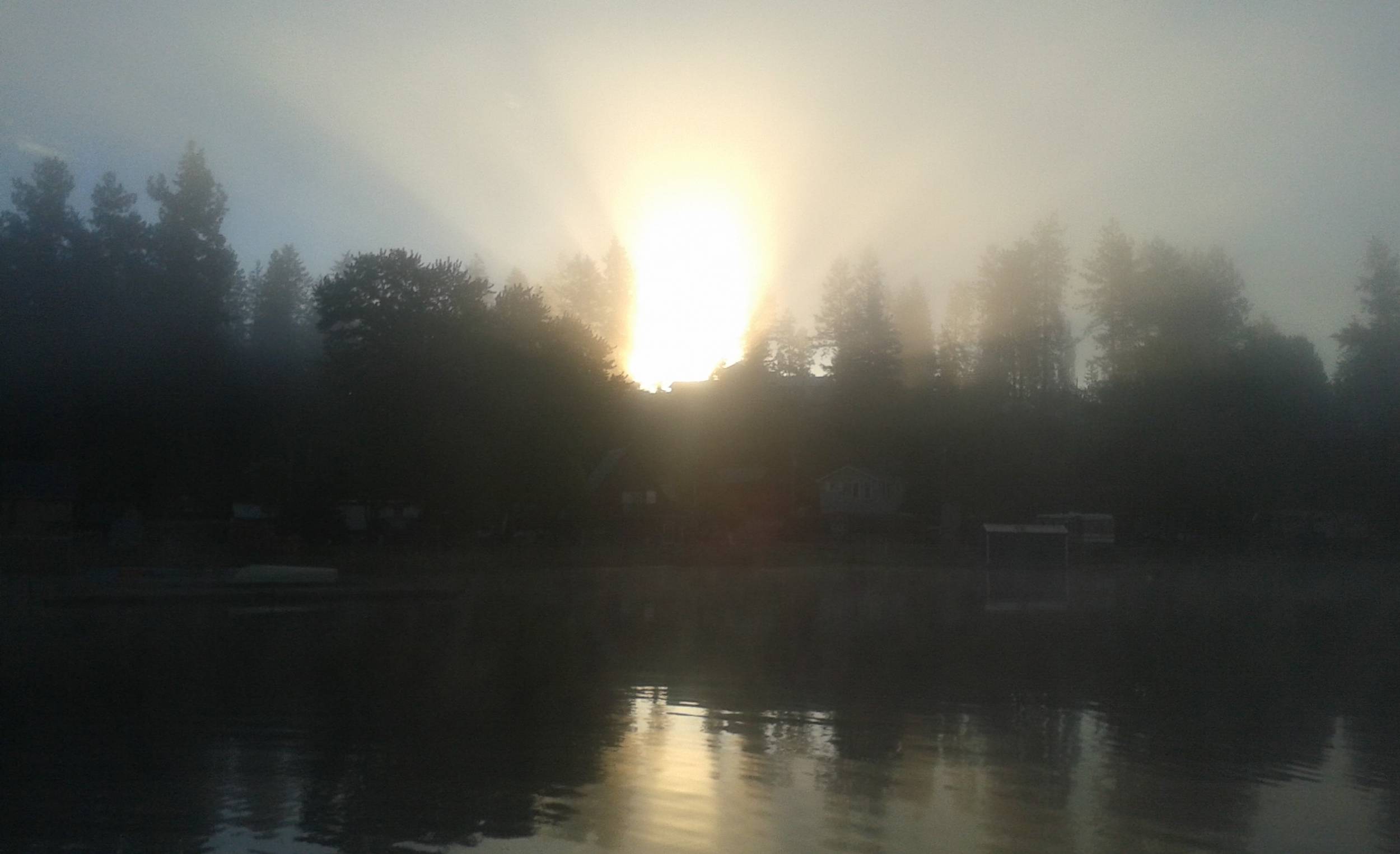 foggy morning Fishing in eastern Washington